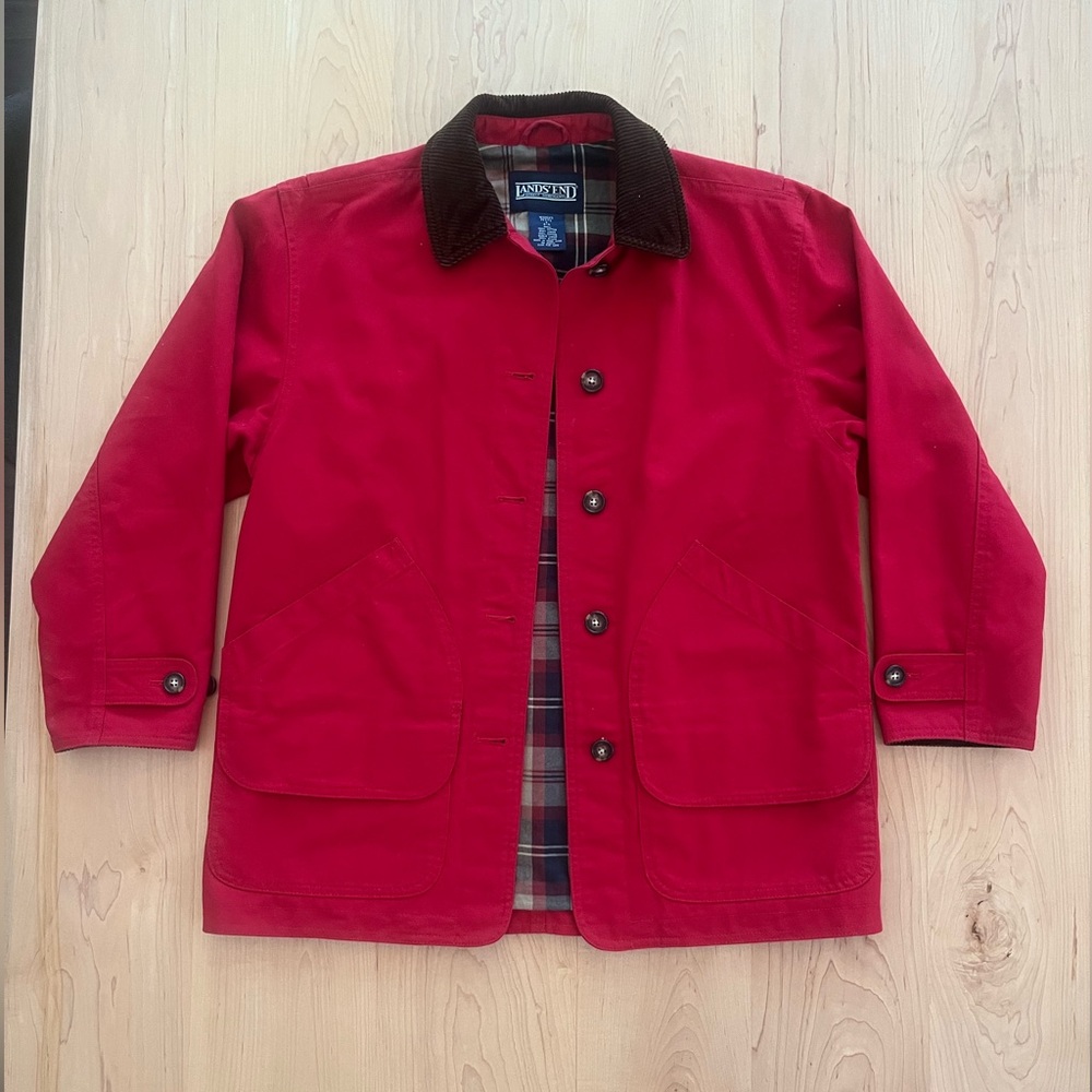 [Lands’ End] Red Barn Coat